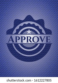 Approve jean background. Vector Illustration. Detailed.