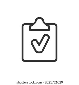 Aprobar icono de línea. Símbolo web para web y aplicaciones. Diseño de firma en el estilo de contorno. Apruebe el objeto de trazo.