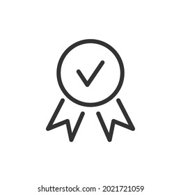 Aprobar icono de línea. Símbolo web para web y aplicaciones. Diseño de firma en el estilo de contorno. Apruebe el objeto de trazo.