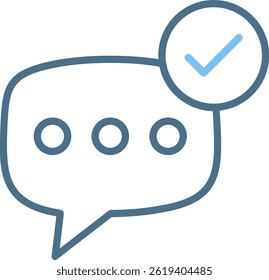 Approve Line Two Colour Icon