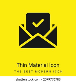 Approve minimal bright yellow material icon