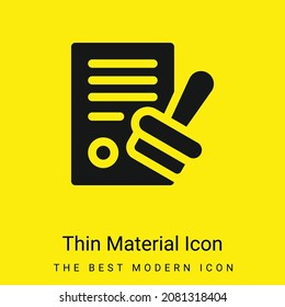 Approve minimal bright yellow material icon