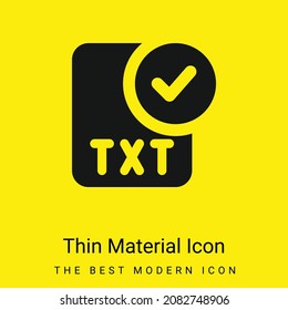 Approve minimal bright yellow material icon