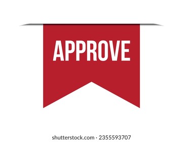 Approve red banner design vector illustration