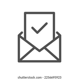 Approve related icon outline and linear vector.