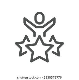 Approve related icon outline and linear vector.