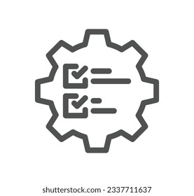 Approve related icon outline and linear vector.