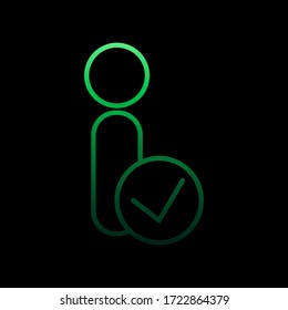 aprueba un icono nolan de tiro. Línea delgada simple, contorno vectorial de iconos de conferencia para ui y ux, sitio web o aplicación móvil