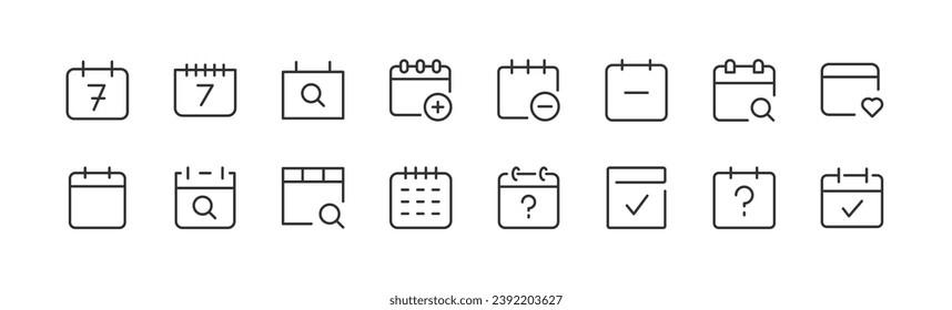 approve simple icon set. Outline editable stroke. Pixel perfect 24x24px. Isolated on a white background