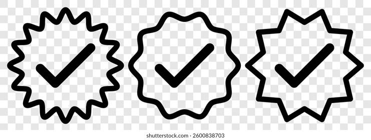 
Approve symbol. Check mark vector icon. Check mark. Accept checkmark icons tick box checked. 