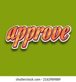 approve text with green background.
