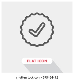 Approve vector icon, check symbol. Modern, simple flat vector illustration for web site or mobile app