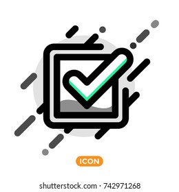 Approve Vector Icon. Confirm Symbol. Checkbox 