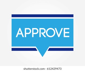 approve. vector label