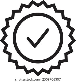 aprovar, verificado ícone vetor, isolado no fundo branco. Ilustração vetorial
