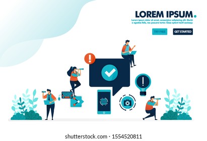 Approve and verify user comment, social media, mobile, internet activities. Simple tick symbol vector illustration for landing page, web, banner, template, background, mobile apps, ui, flyer, poster