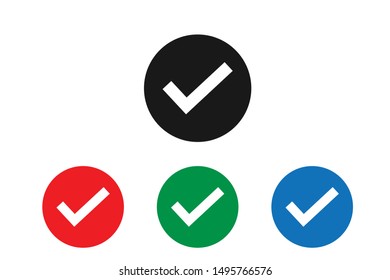 Approve or yes icon vector on white background 