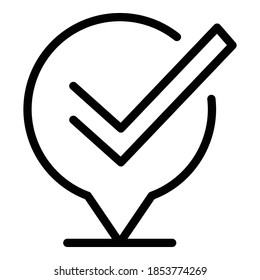 Approved agitation icon. Outline approved agitation vector icon for web design isolated on white background