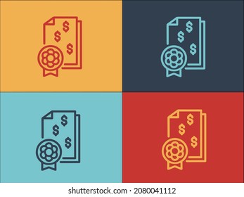 Plantilla de logotipo de autorización aprobada, icono plano simple de sello,permitido,firmar