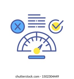 Approved answer color line icon. Accepted or confirmed concept. Sign for web page, mobile app. Vector isolated object. Editable stroke.