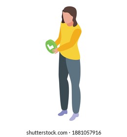 Approved assignment icon. Isometric of approved assignment vector icon for web design isolated on white background