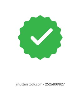 Vetor de emblema aprovado, marca de verificação de vetor ilustração estilo moderno para web e app.eps