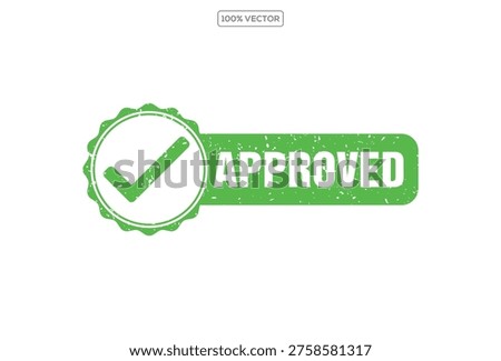  approved badges icon in a flat design illustration
