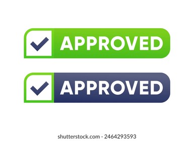 Diseño aprobado del Vector de la Plantilla de la etiqueta del Anuncio