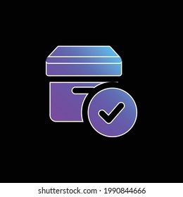 Approved blue gradient vector icon