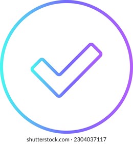 Approved Business and office icon with blue duotone style. check, tick, mark, choice, quality, approval, confirm. Vector illustration