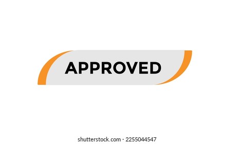 Approved button web banner templates. Vector Illustration
