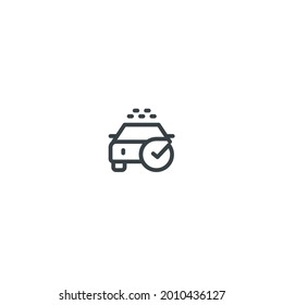 Approved Cab - Vector Icon Pictogram