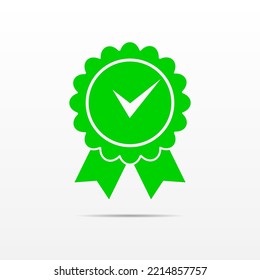 Approved or cerfied medal icon vector.symbol for web site computer  and mobile vector.