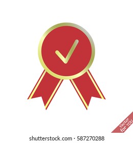 Approved certificate medal icon