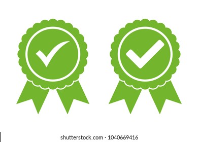 Approved certified icon collection. Certified seal icon
