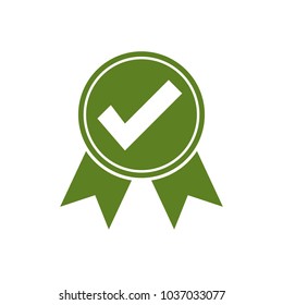 Approved certified icon. Certified seal icon