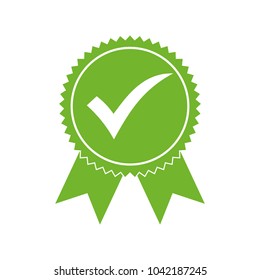 Approved certified icon. Certified seal icon