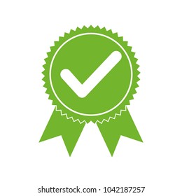 Approved certified icon. Certified seal icon