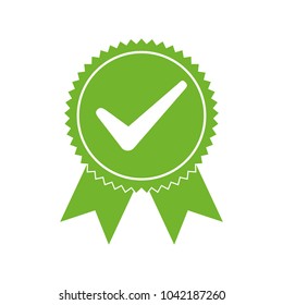 Approved certified icon. Certified seal icon