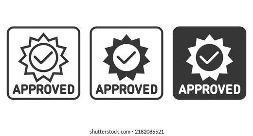 Genehmigtes oder zertifiziertes Symbol für Ihr Design.
