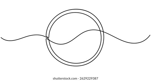 Medalha aprovada ou certificada desenho contínuo de uma linha. Crachá de prêmio desenho contínuo de uma linha. Ilustração gráfica de emblema de prêmio de arte de linha única. Ícone Linha Contínua da Faixa de Opções do Prêmio.