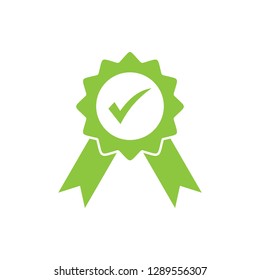 Approved or Certified Medal Icon.  