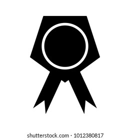 Approved or certified medal icon in a flat design. Rosette icon. Vector art.