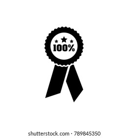 Approved or certified medal icon in a flat design. Rosette icon. Award vector