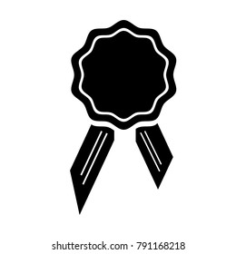 Approved or certified medal icon in a flat design. Rosette icon. Award vector