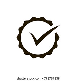 Approved or certified medal icon in a flat design. Rosette icon. Award vector