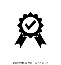 Approved or Certified Medal Icon. Approved certified icon. Certified seal icon