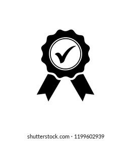 Approved or Certified Medal Icon Vector
