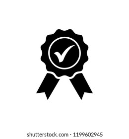 Approved or Certified Medal Icon Vector