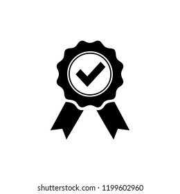 Approved or Certified Medal Icon Vector